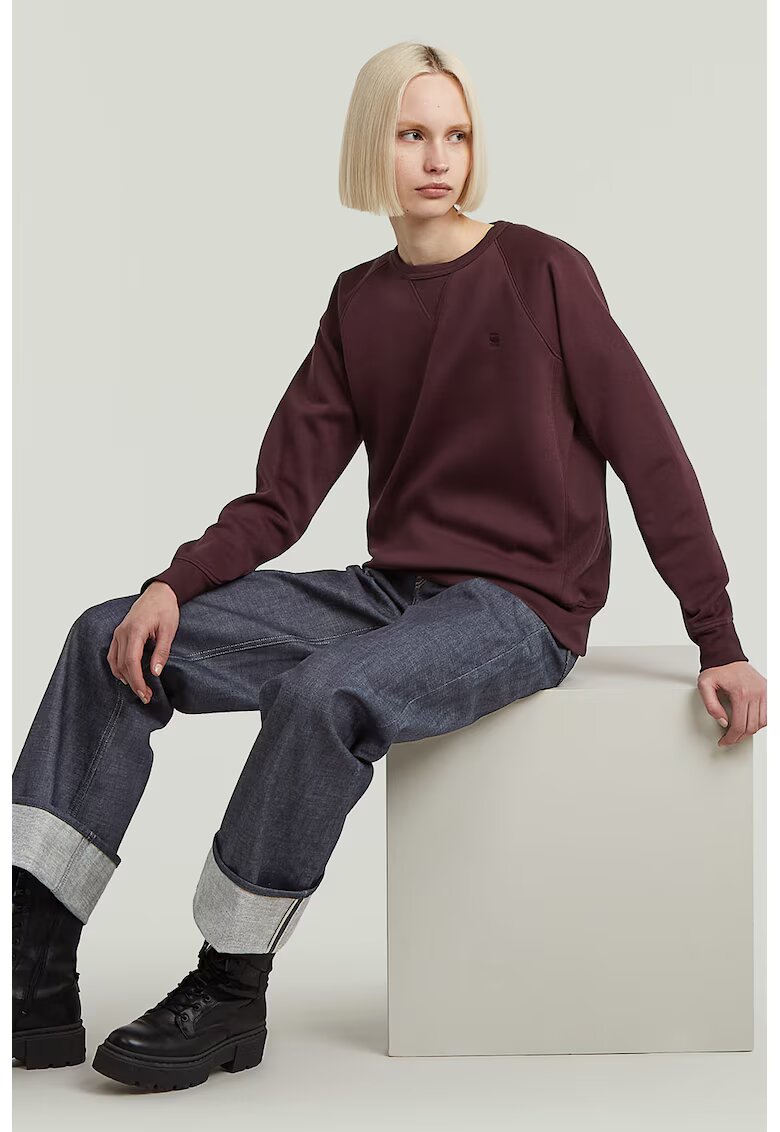 G-Star Bluza de trening cu maneci raglan Premium Core 2.0 - Maro cognac