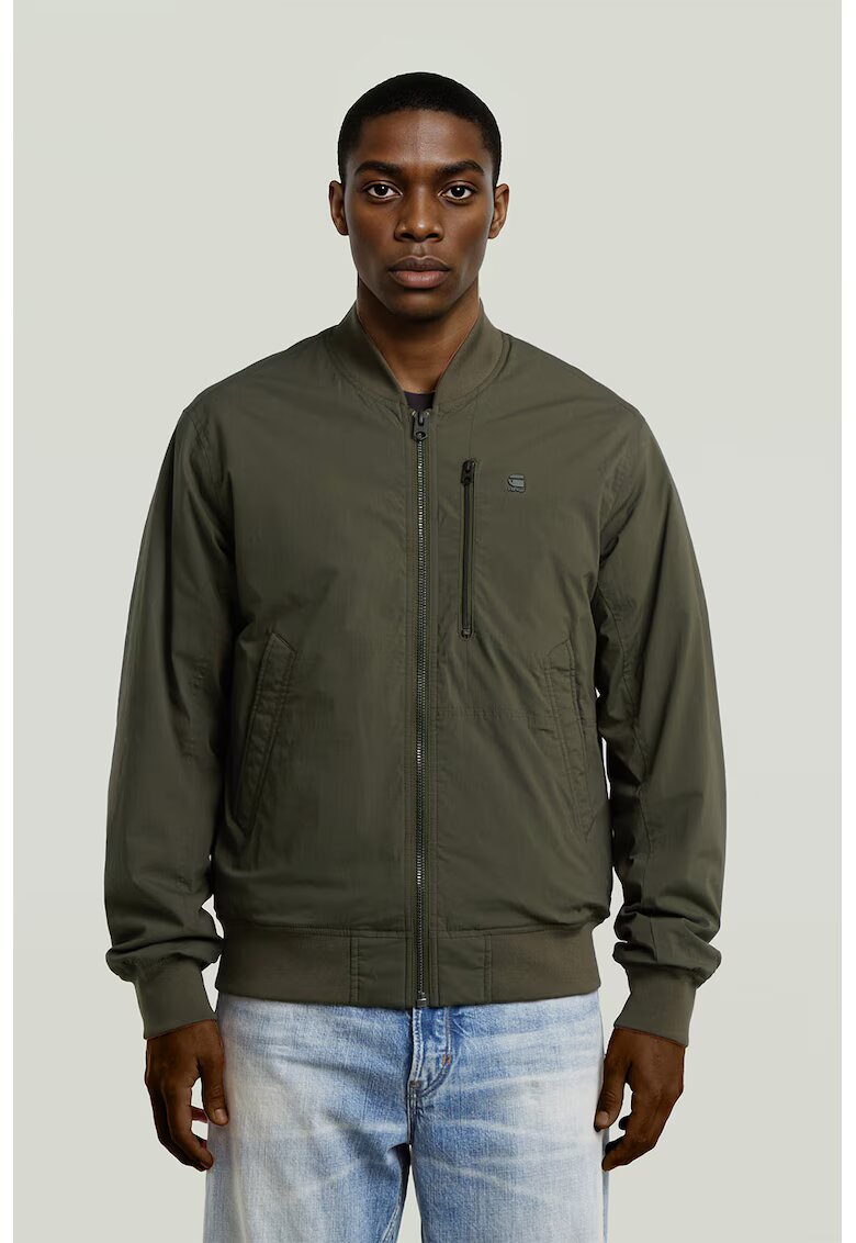 G-Star Jacheta bomber cu buzunare oblice - Verde sparanghel