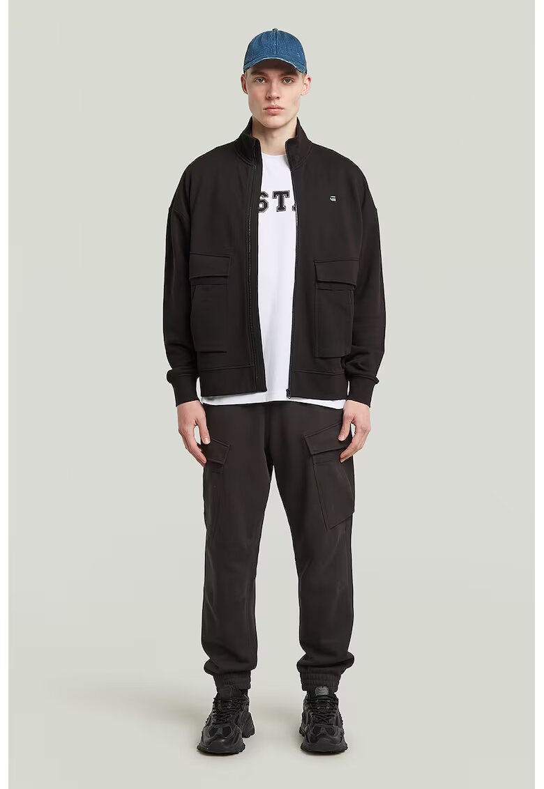 G-Star Pantaloni cargo din bumbac organic Rovic - Negru