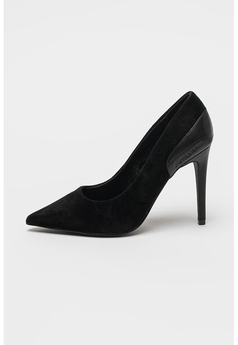 G-Star Pantofi stiletto din piele intoarsa Stray - Negru