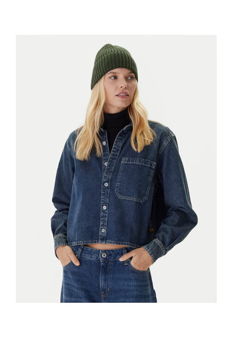 G-Star Raw Camasa de blugi Dama - G Star Raw - bumbac - albastru -