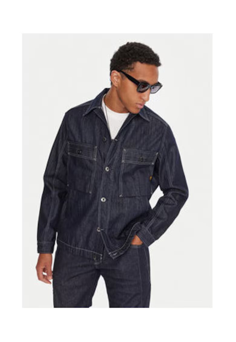 G-Star Raw Camasa din denim Barbati - G Star Raw - Bleumarin - 100% bumbac - Bleumarin