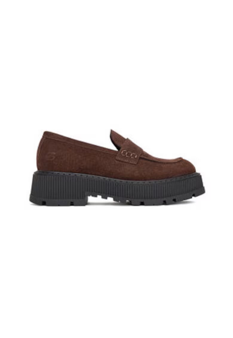 G-Star Raw Mocasini dama - piele naturala - maro - slip-on - bretele din cauciuc -