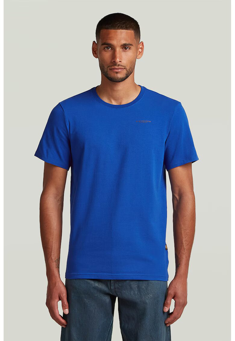 G-Star Tricou slim fit de bumbac organic Base - Albastru royal