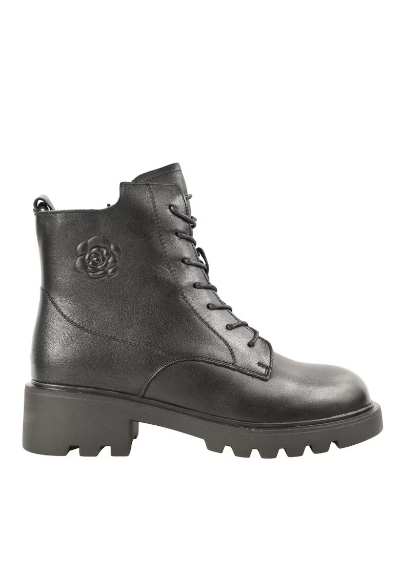 Gallop Ghete casual - dama - 5780 negru - piele naturala - cu toc Negru - Piele naturala - Negru