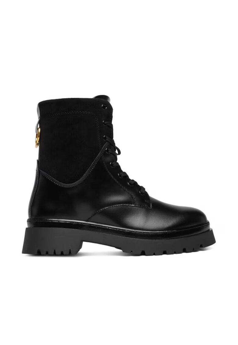 Gant dama trapery piele naturala - Negru