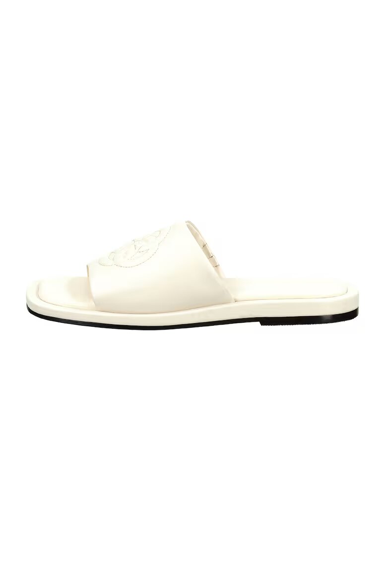 Gant Papuci de piele cu logo in relief - Crem