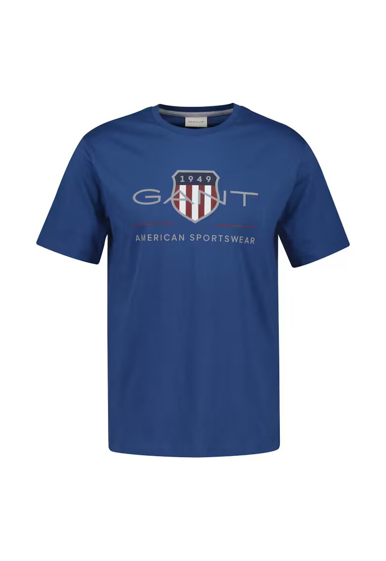 Gant Tricou regular fit cu imprimeu logo Archive Shield - Albastru