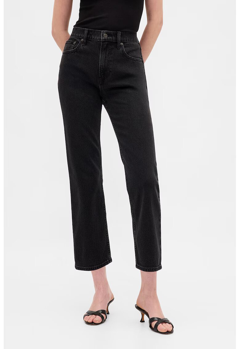 Gap Blugi crop slim fit - Negru stins