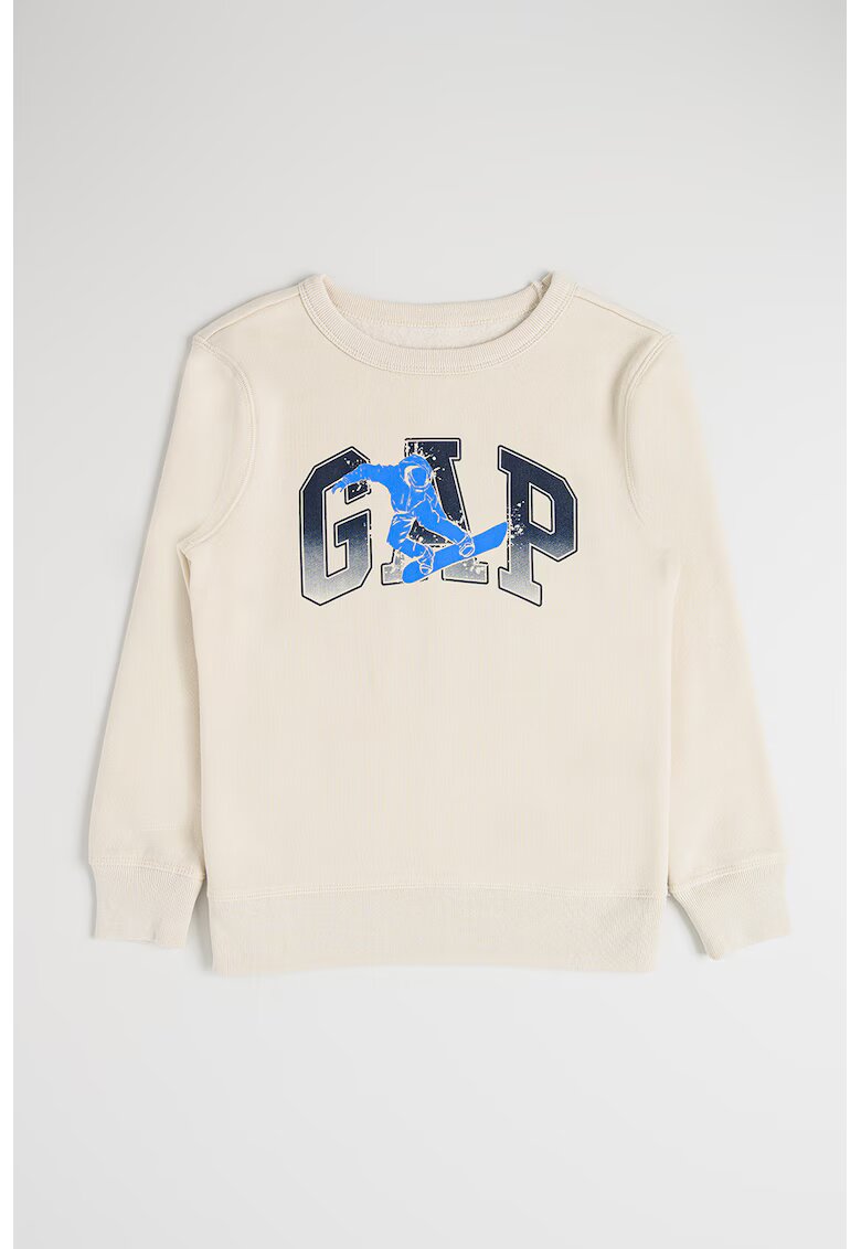 Gap Bluza cu imprimeu logo - Bej deschis