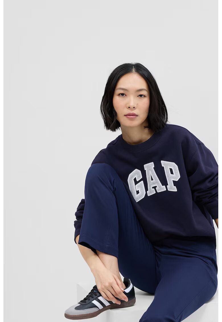 Gap Bluza de trening lejera cu logo - Bleumarin