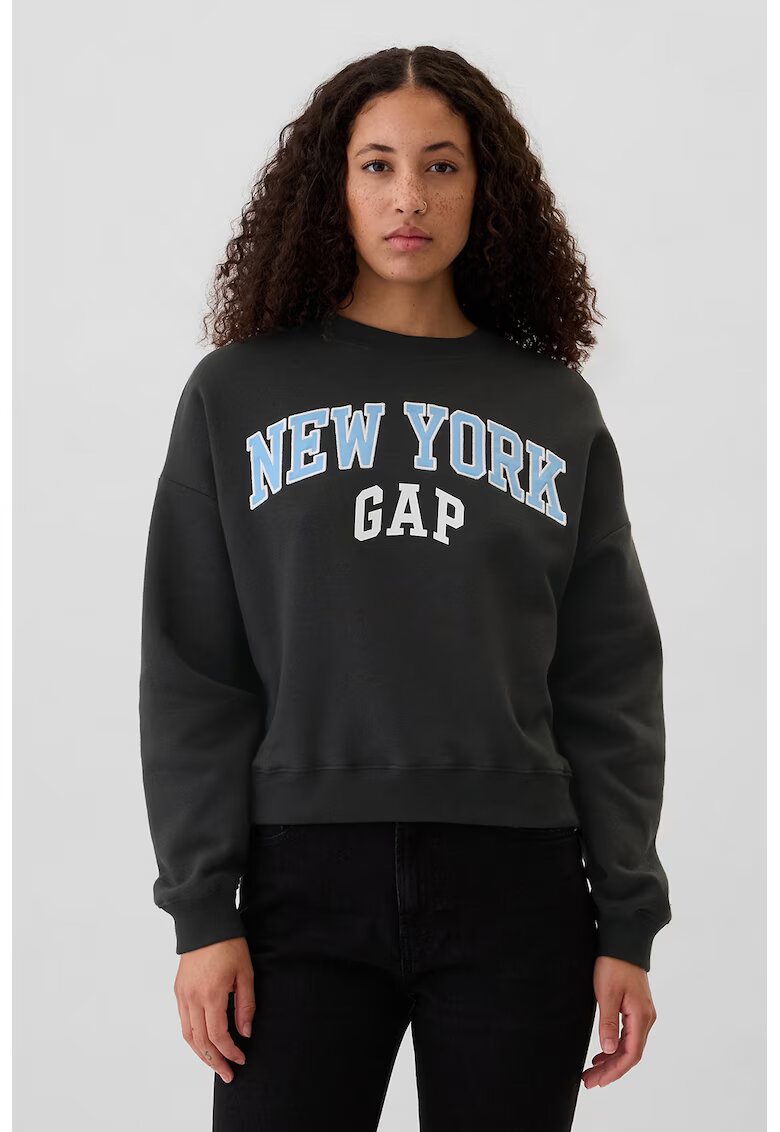 Gap Bluza supradimensionata de trening cu logo - Gri inchis