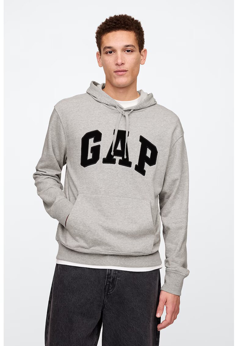 Gap Hanorac din amestec de bumbac cu logo - Gri melange