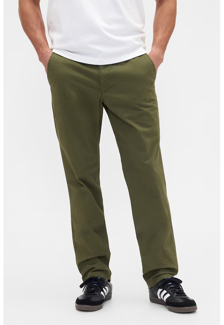 Gap Pantaloni chino drepti - Kaki pal