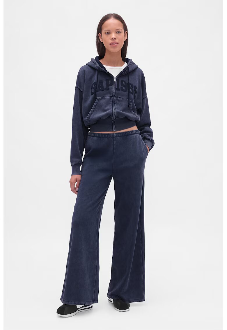 Gap Pantaloni de trening cu croiala evazata Vintage - Albastru inchis