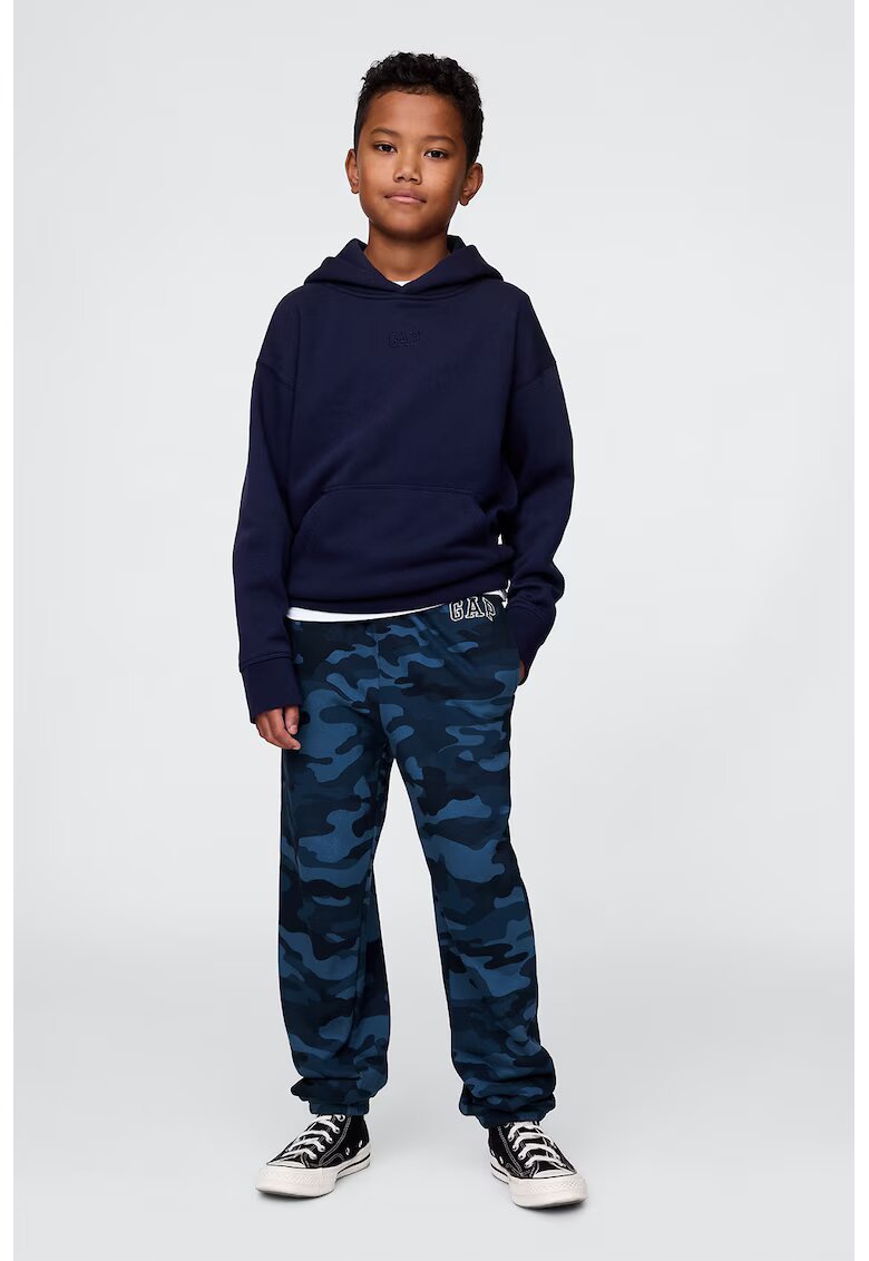 Gap Pantaloni de trening cu croiala relaxed-fit si snur - Albastru inchis/Bleumarin