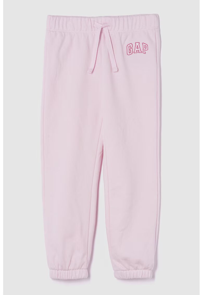 Gap Pantaloni de trening cu logo si snur - Roz pal