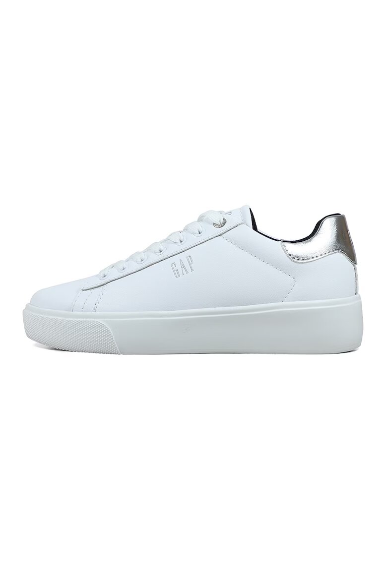 Gap Pantofi sport de piele ecologica cu logo - Alb