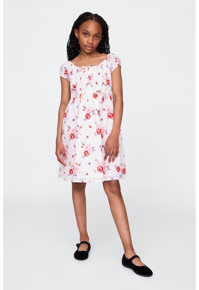 Gap Rochie cu imprimeu floral - Rosu/Alb murdar
