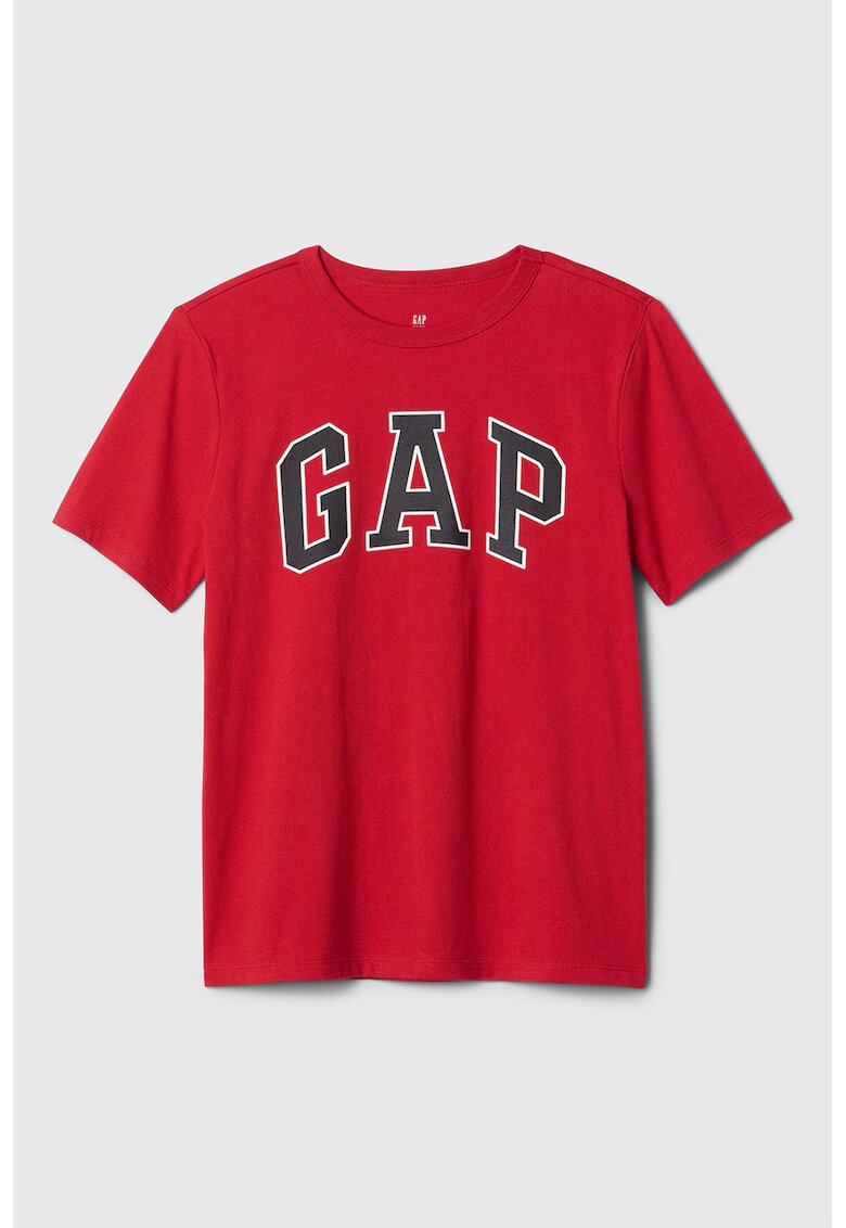 Gap Tricou de bumbac cu logo - Rosu/Bleumarin
