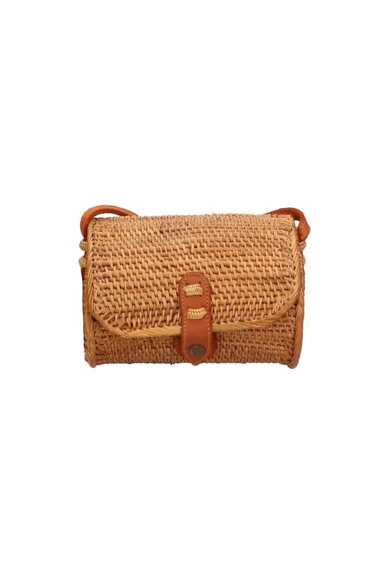 Gave Lux Geanta barrel din rattan - realizata manual - Multicolor