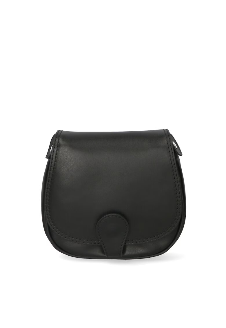 Gave Lux Geanta crossbody de piele cu clapa - Negru