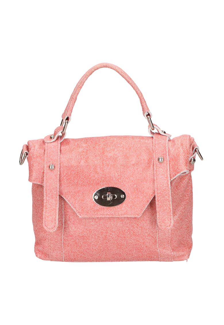 Gave Lux Geanta crossbody din piele cu clapa - Coral