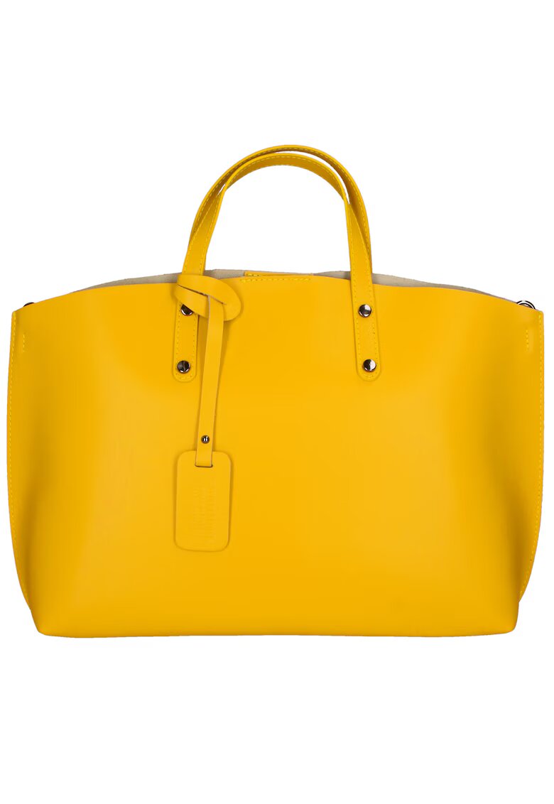 Gave Lux Geanta de piele cu bareta si etui interior detasabil - Galben