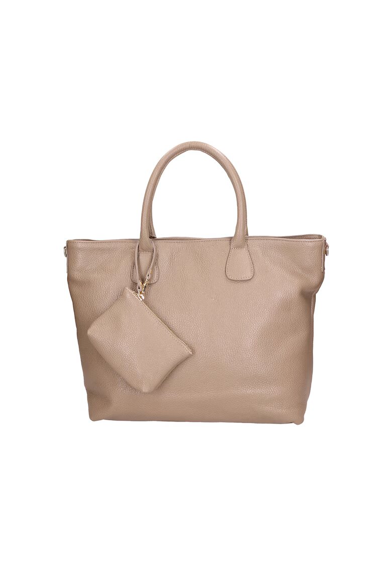 Gave Lux Geanta shopper de piele cu etui mic - Maro taupe