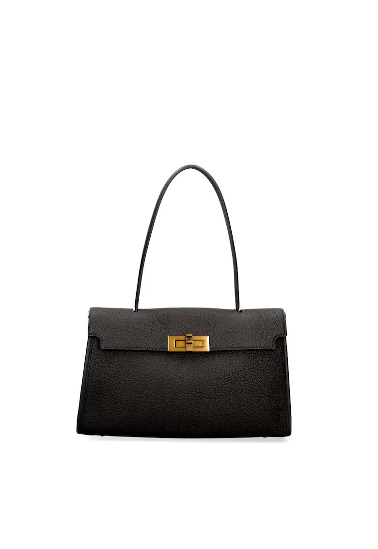 Gave Lux Geanta tote din piele Fiorenza - Negru
