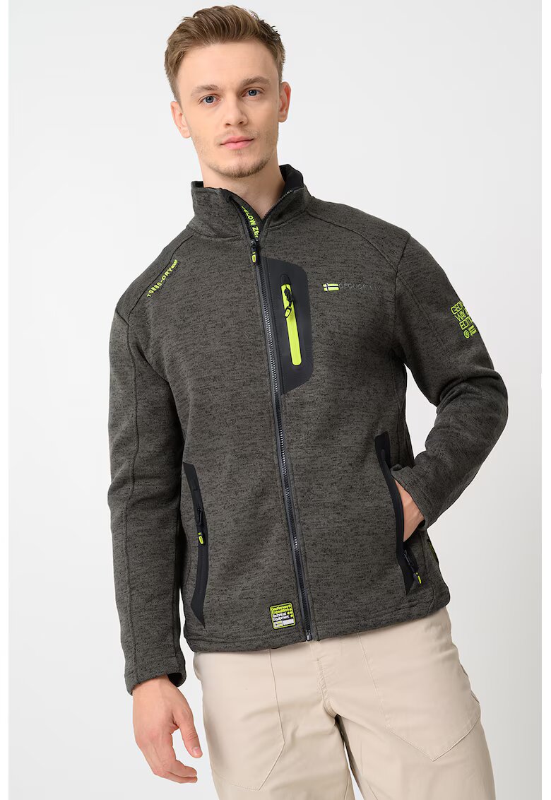Geo Norway Bluza de trening cu fermoar Trampoline - Verde melange inchis