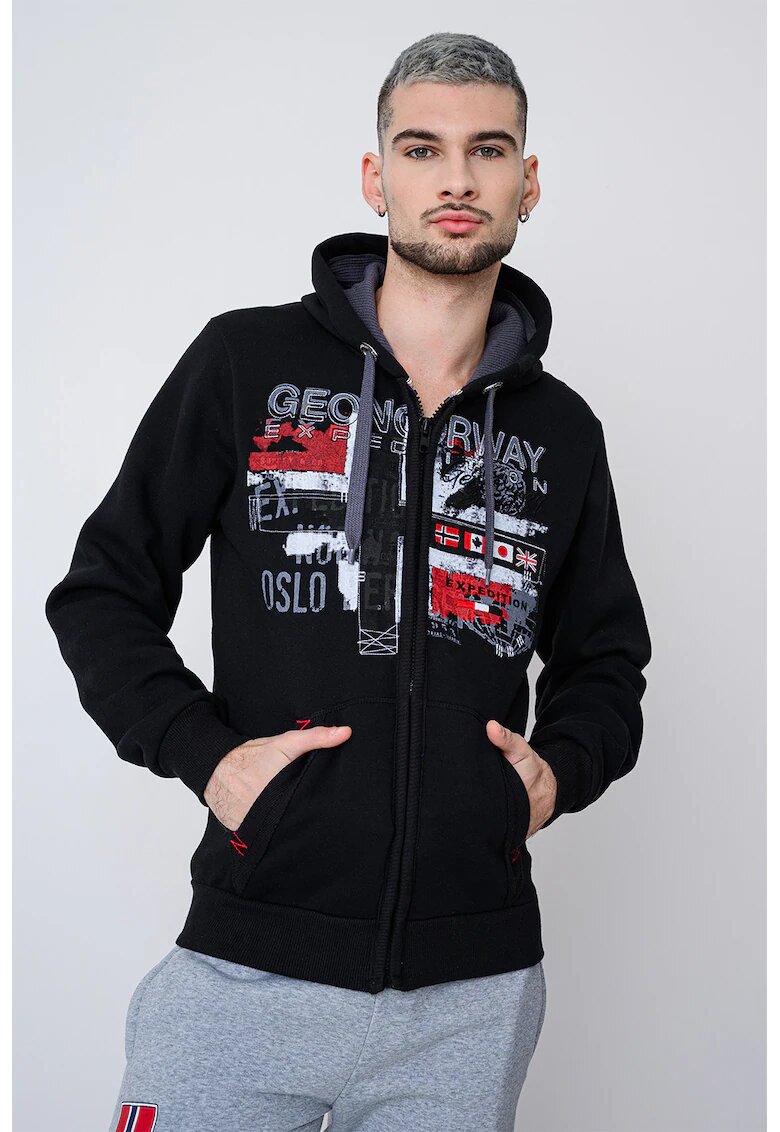 Geo Norway Hanorac regular-fit cu logo Getchup - Negru stins