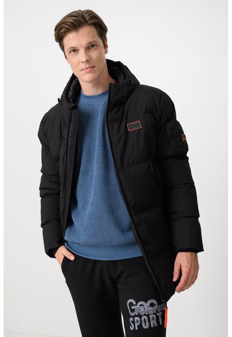 Geographical Norway Geaca bufanta cu gluga Bob - Negru