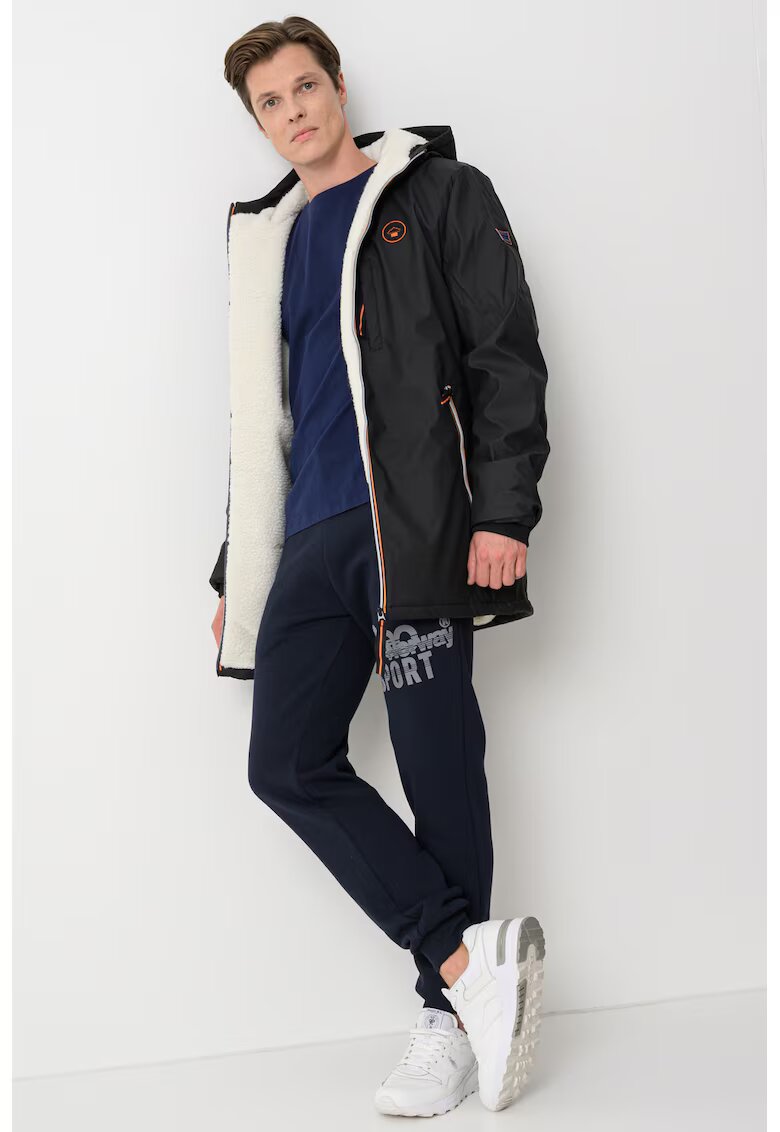 Geographical Norway Geaca cu capstuseala calduroasa Aladim - Negru stins