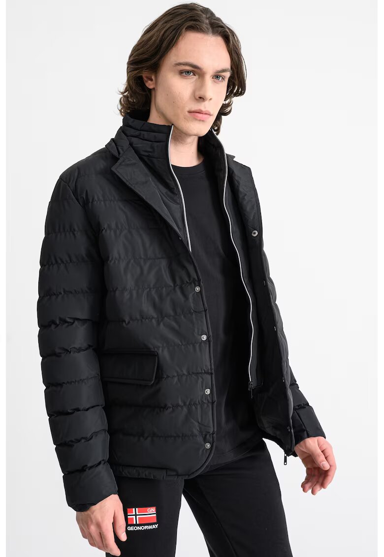 Geographical Norway Geaca dubla cu fermoar Bao - Negru