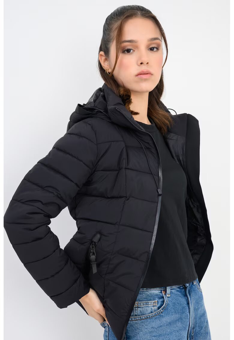 Geographical Norway Jacheta regular fit cu gluga Bastia - Negru