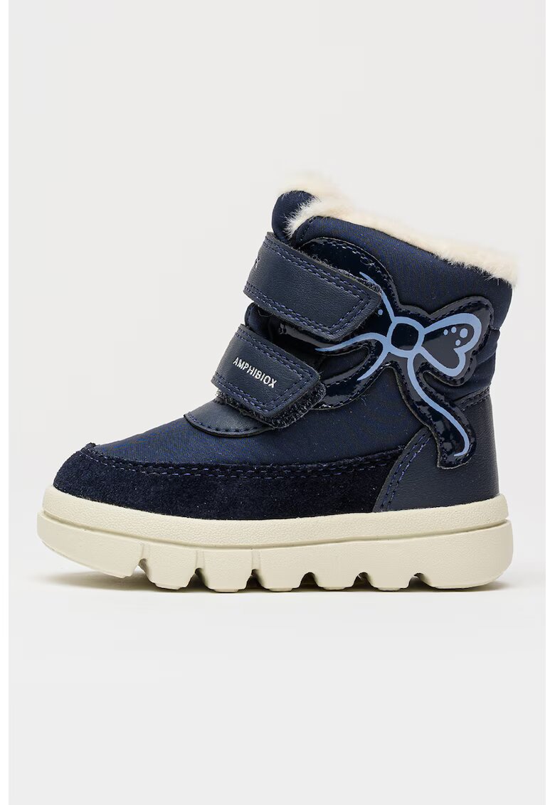 Geox Cizme impermeabile cu velcro Willaboom - Bleumarin
