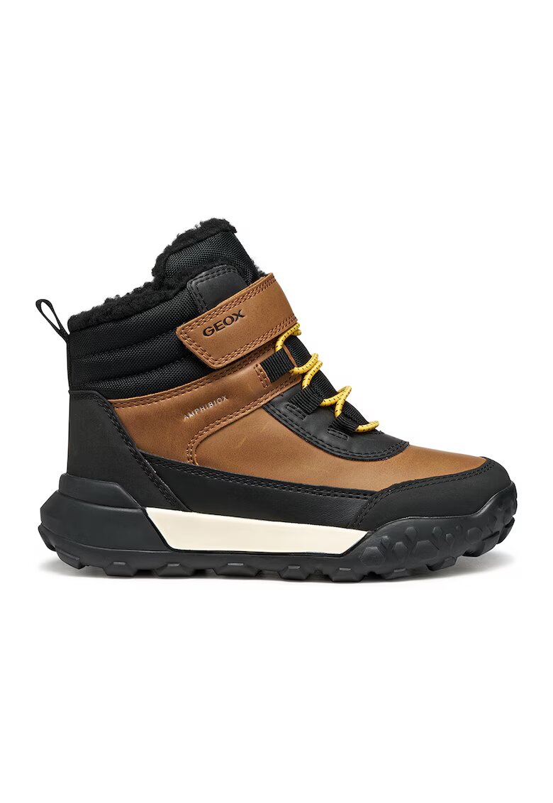 Geox Ghete cu inchidere velcro Trekyup - Negru/Caramel
