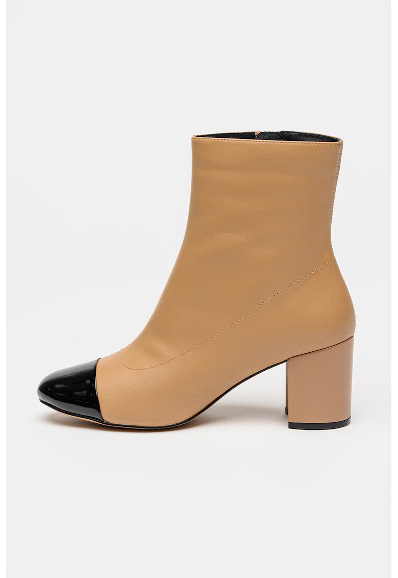 Geox Ghete cu varf contrastant - Negru/Maro camel