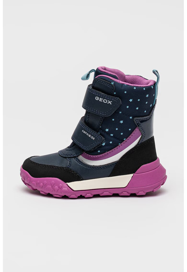 Geox Ghete de piele ecologica cu stele - Violet/Bleumarin