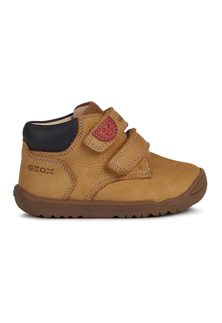 Geox Ghete de piele nabuc cu velcro Macchia - Galben inchis