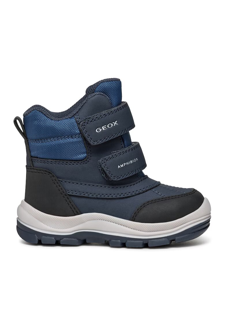 Geox Ghete impermeabile cu inchidere velcro - Albastru inchis/Alb murdar/Bleumarin