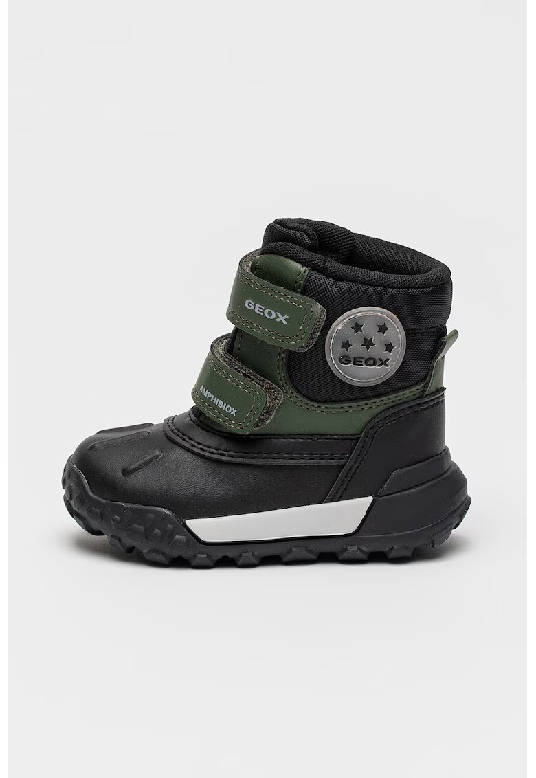 Geox Ghete impermeabile cu velcro - Negru/Verde inchis