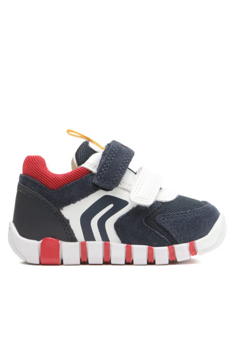 Geox Mocasini copii 301644484 - Piele intoarsa/Textil - 18 EU - Bleumarin