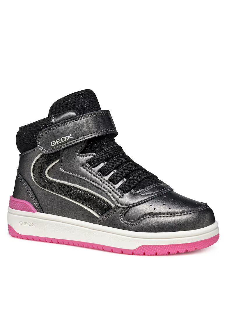 Geox Pantofi copii - piele ecologica - Gri/Roz