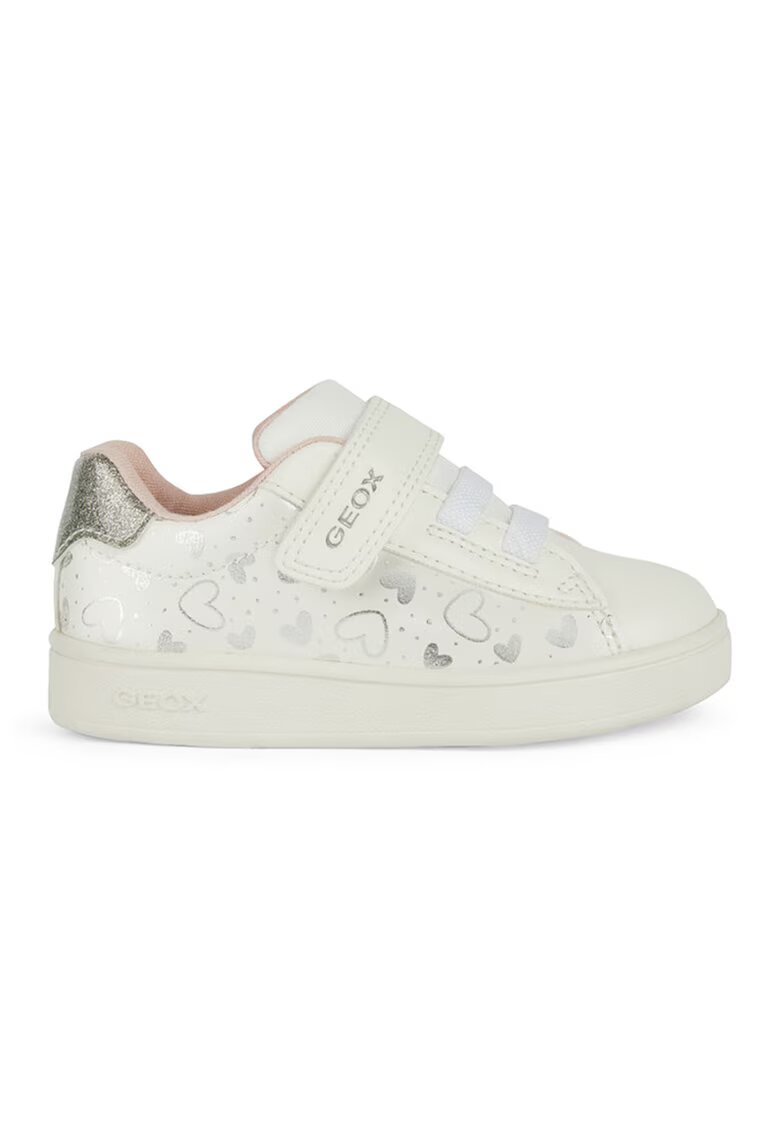 Geox Pantofi sport cu model si velcro - Alb