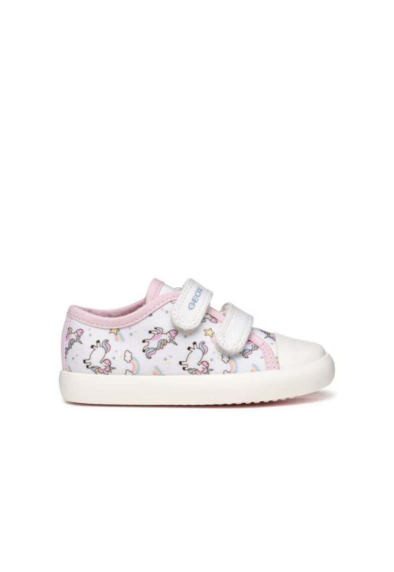 Geox Pantofi sport fete Textil - Alb - Alb