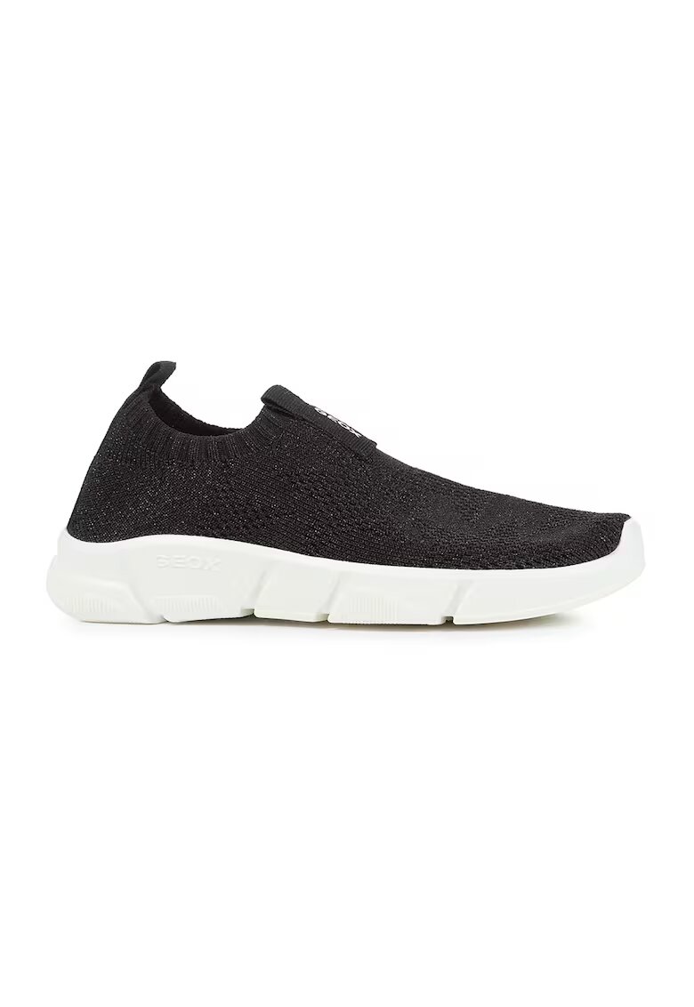 Geox Pantofi sport slip-on din plasa tricotata - Negru