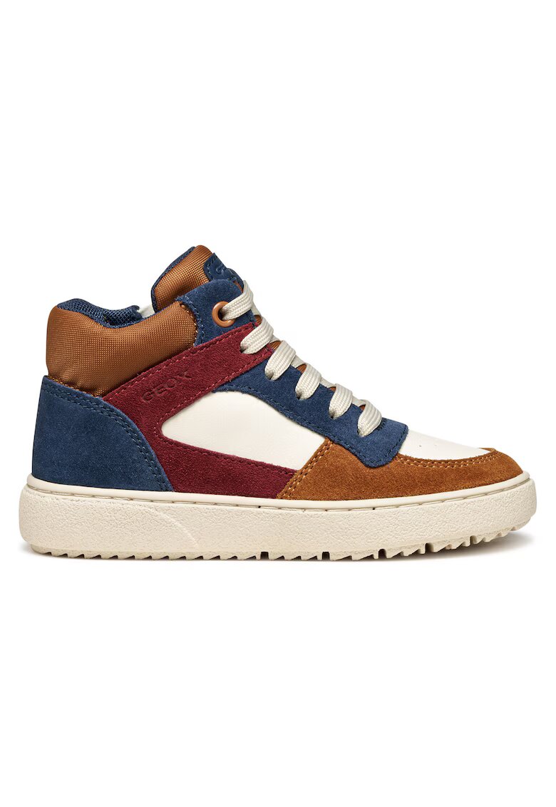 Geox Tenisi pentru baieti piele naturala - multicolor
