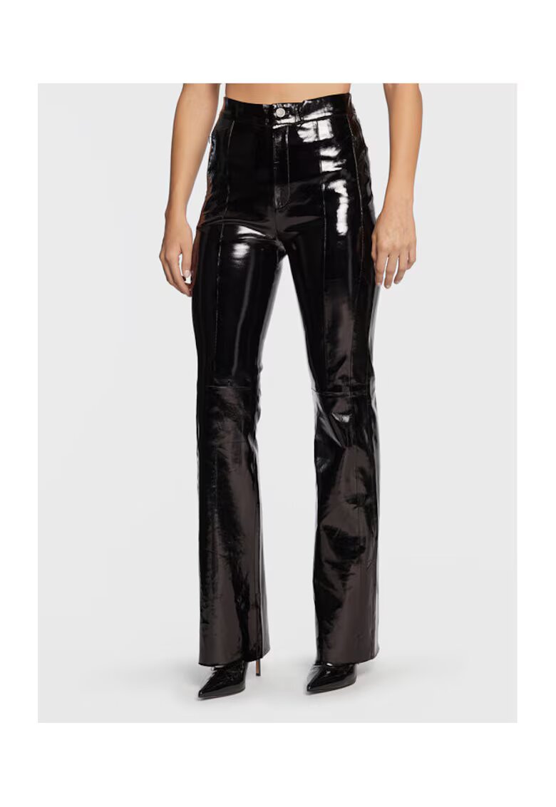 Gestuz Pantaloni dama - 300817766 - Piele naturala - Negru - Negru